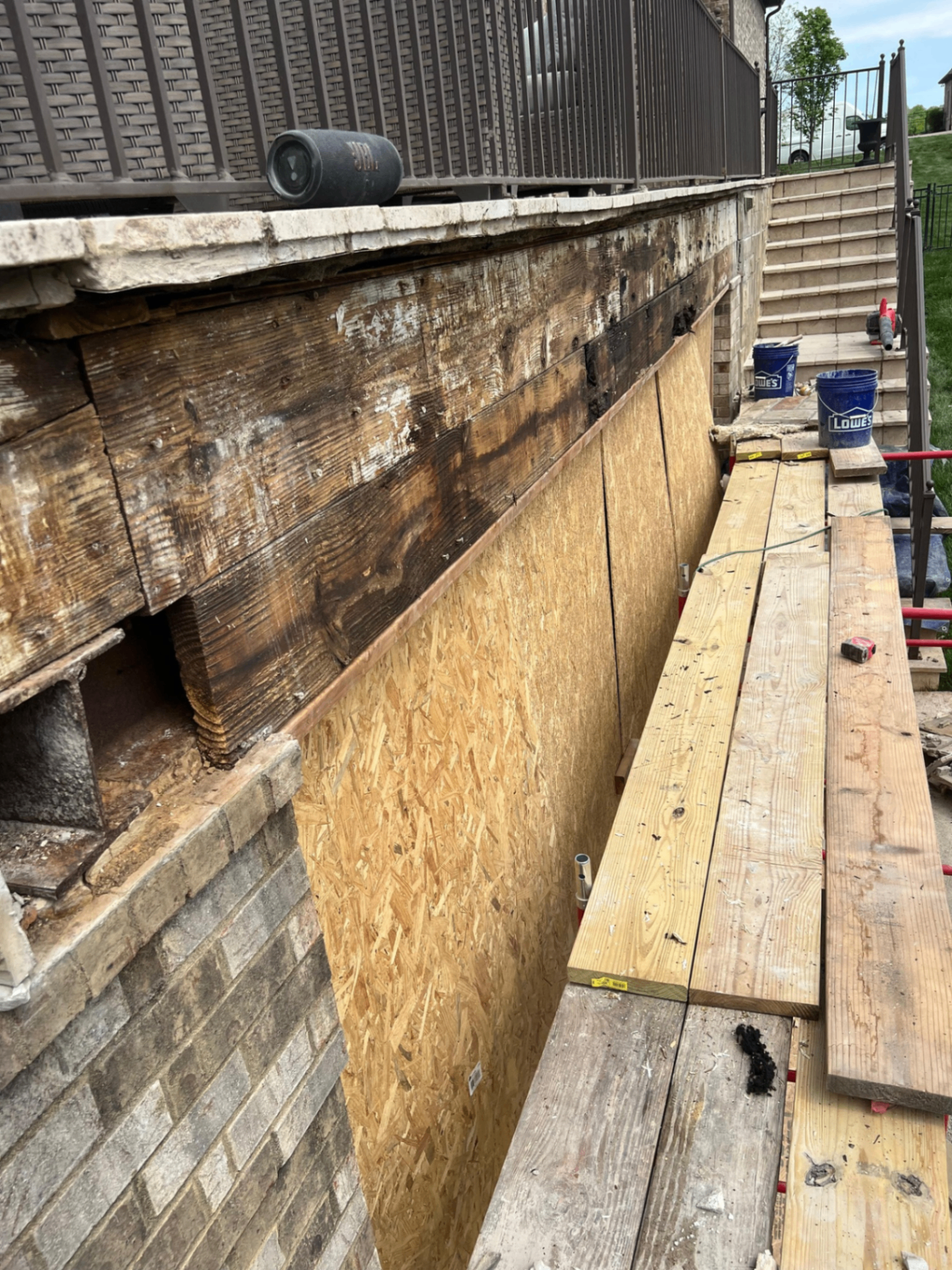 Masonry project in progress